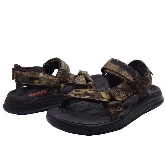 Skechers Men's NEW Sargo Namor Luxe Foam Camouflage Sandals Hook & Loop Straps - Picture 8 of 13